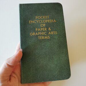 1960s Pocket Encyclopedia of Paper & Graphic Arts Terms Paper Mill Reference Vtg